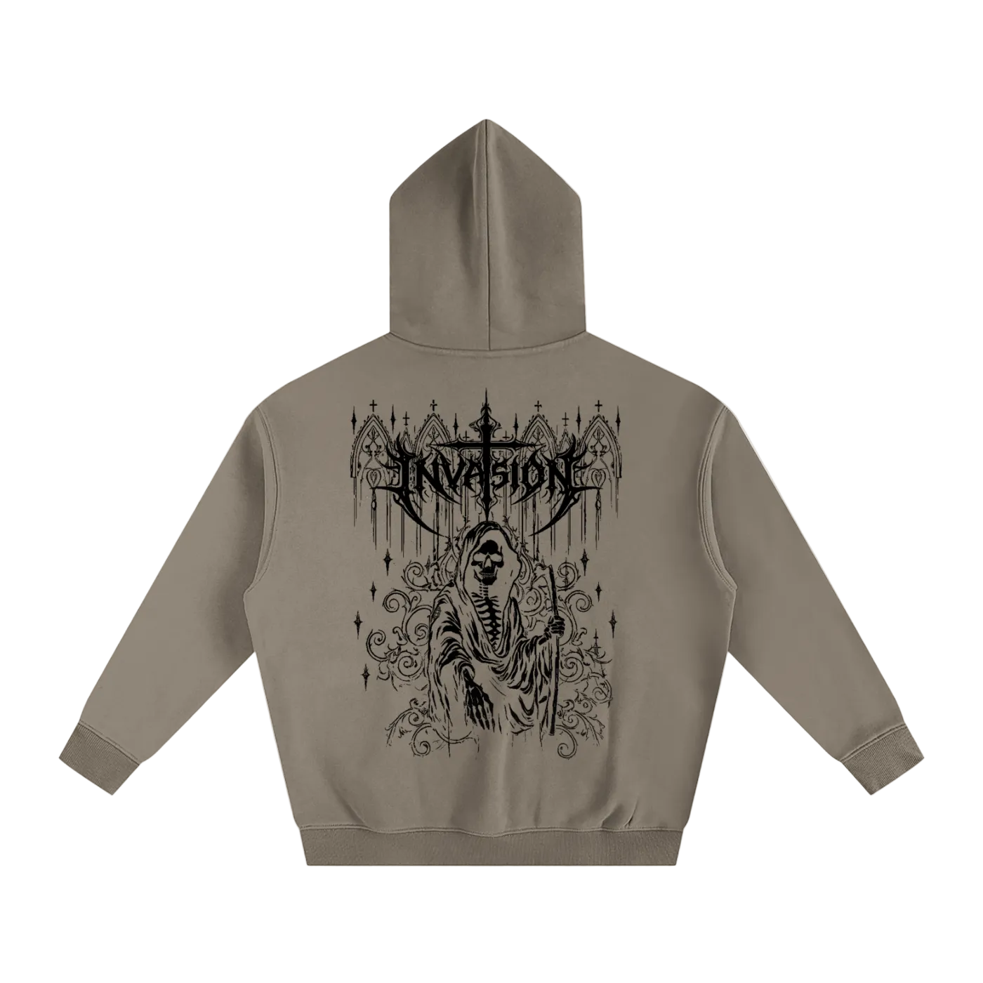 gothic graphic hoodie (black)