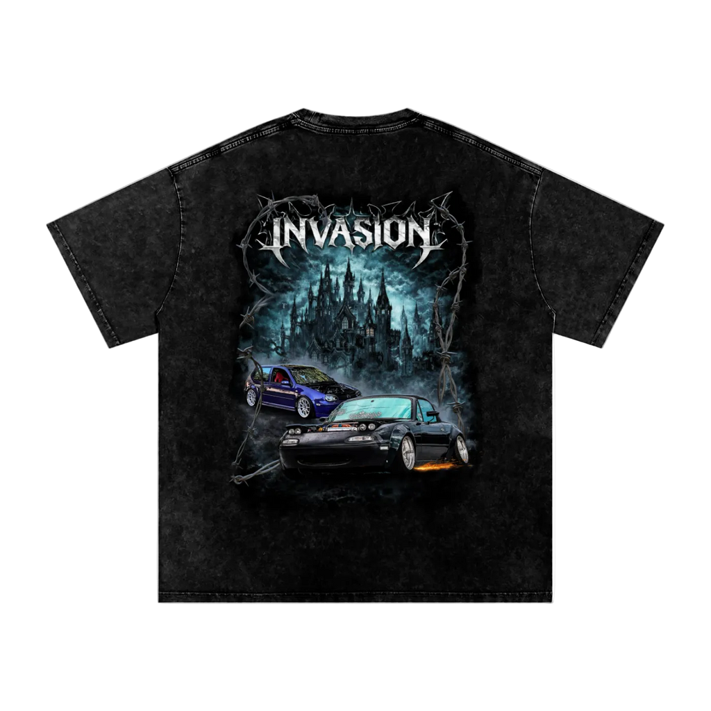 Snow Washed Oversized Cotton T-Shirt