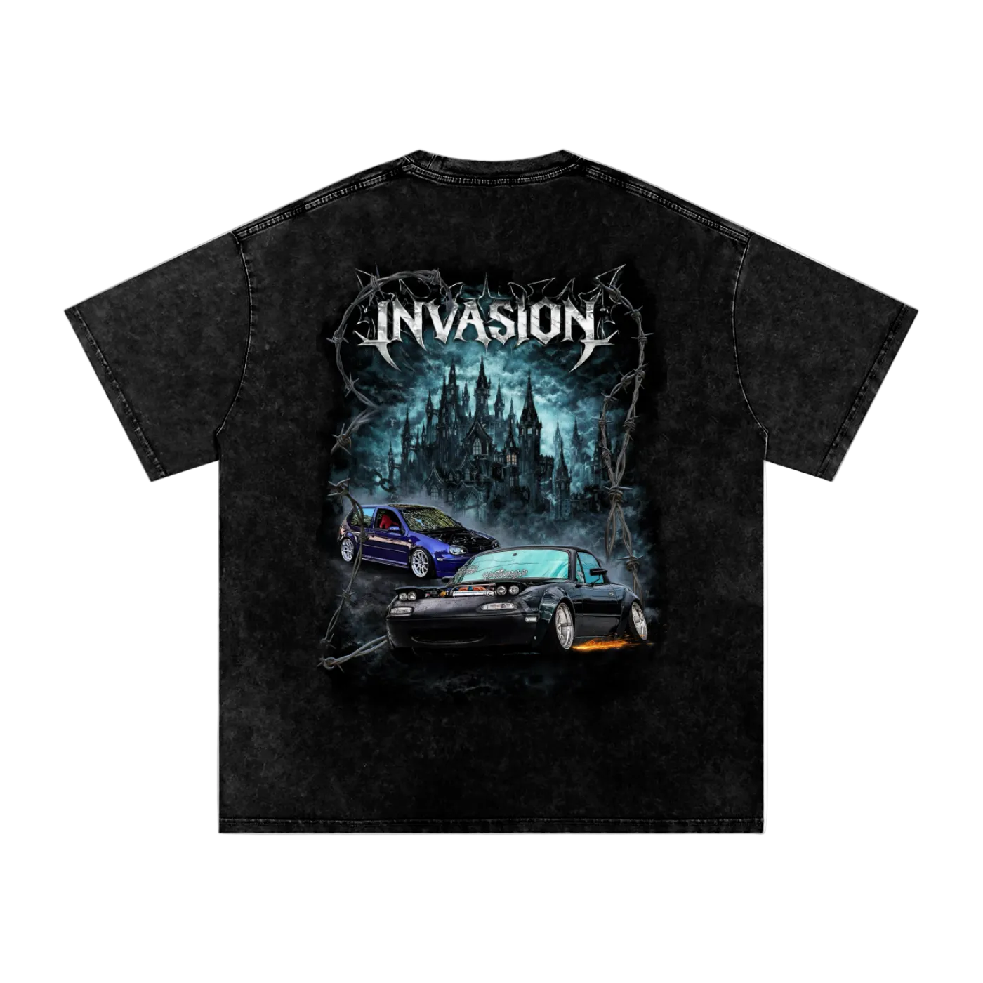 Snow Washed Oversized Cotton T-Shirt